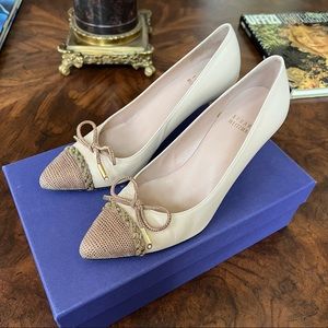 Stuart Weizmann Circular Adobe Vecchio Napa leather Pump.  Size 6